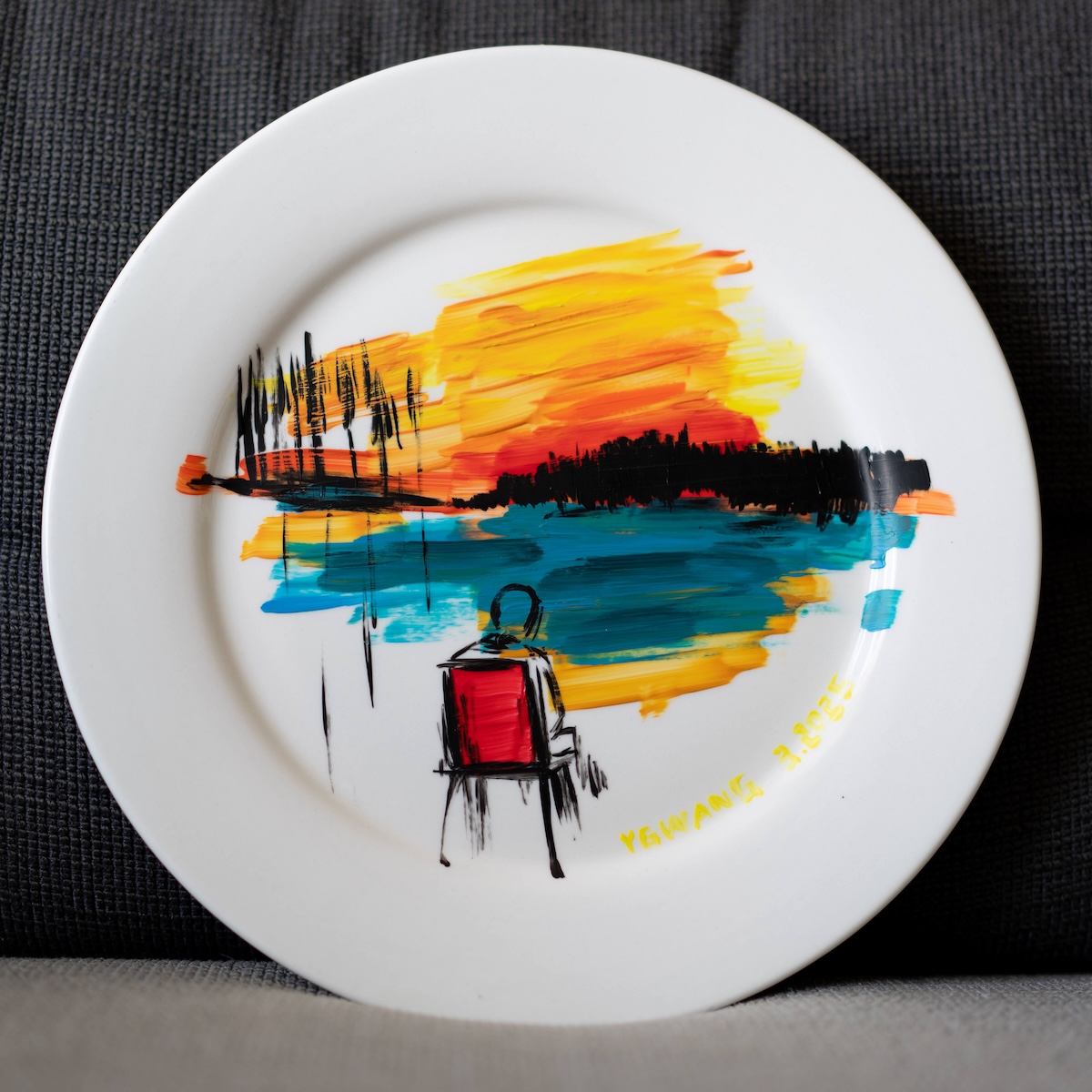 餐盘彩绘